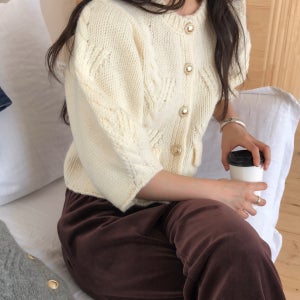 FOUNDERS 파운더스 노엘라 울 케이블 숏 가디건 (3colors)