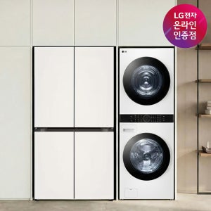 LG 디오스 오브제컬렉션 매직스페이스 냉장고 + LG 트롬 워시타워 (T875MEE111 + W21WAM)