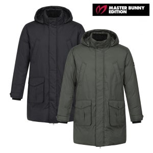 마스터바니 골프웨어 남성 롱패딩 탈부착 후드 구스다운 패딩 점퍼 E4JP713