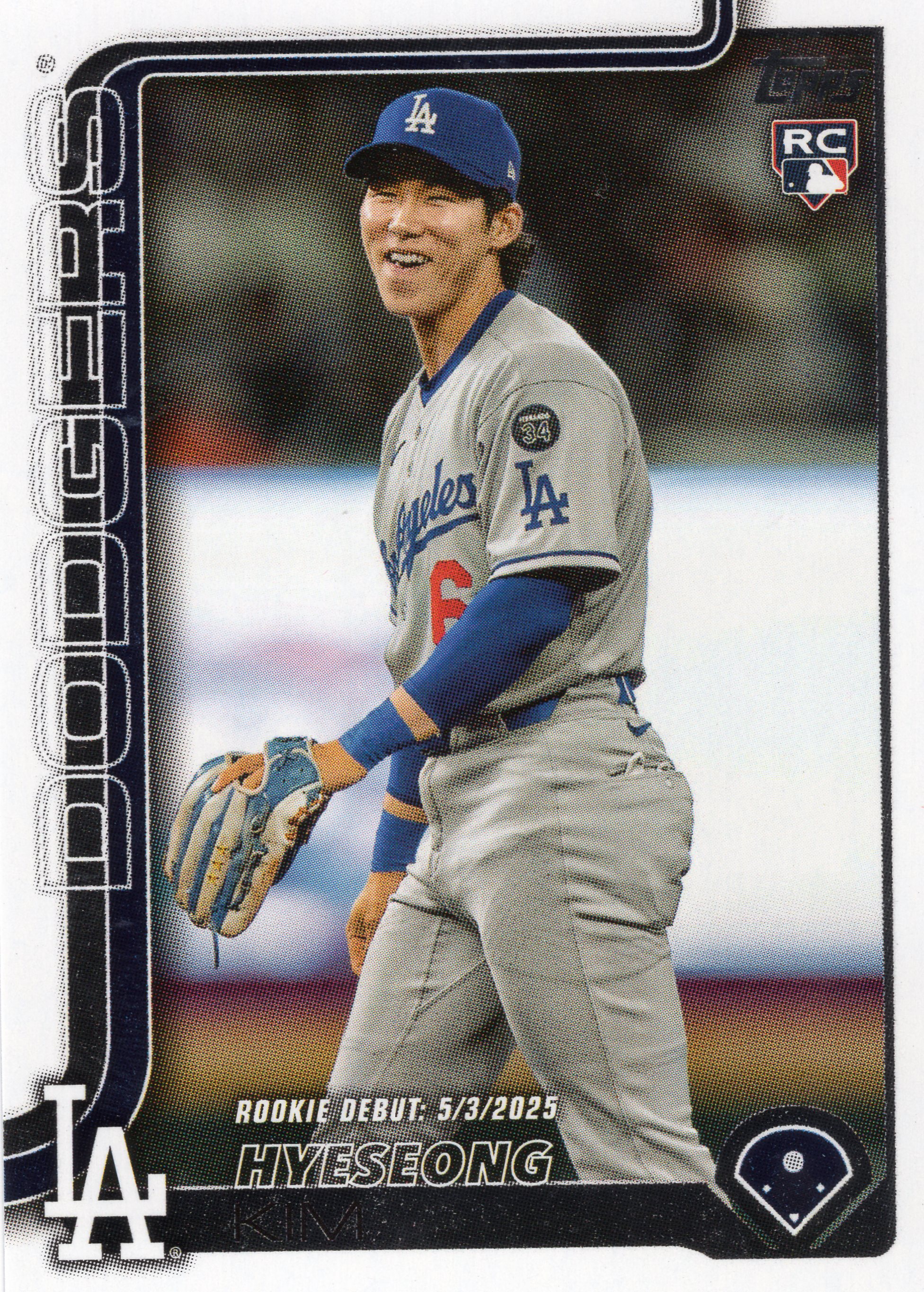 김혜성 야구카드 탑스 업데이트 루키데뷔 2025 MLB카드 6288
