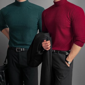 1+1 목폴라니트 머슬핏니트 남성목폴라 남자반폴라 남자반목폴라 모크넥