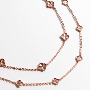 14k 18k 클로버 참 체인팔찌