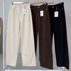 기모 크림진 흑청바지 브라운 데님 팬츠