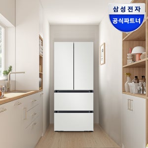 삼성 비스포크 AI 김치냉장고 4도어 490L 1등급 코타 화이트(RK70F49M1A)