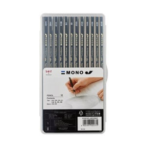 톰보 모노 J 연필 12본 세트 (4H 3H 2H H HB B 3B 6B 2B 4B)