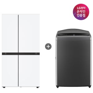 LG 디오스 AI 오브제컬렉션 냉장고 (양문형) + LG 통돌이 세탁기 (S836MQQ012 + T19MX8A)
