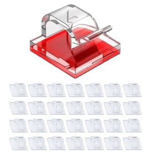 리빅스 컴퓨터 전선정리 케이블 정리 용품 책상 랜선 고정 클립 30p