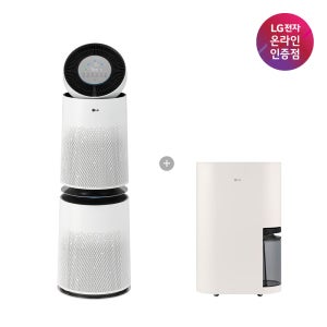 LG 퓨리케어 AI 360 공기청정기 + LG 휘센 오브제컬렉션 제습기 (AS285DWWC + DQ214MEGA)