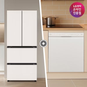 LG 디오스 오브제컬렉션 김치톡톡 + LG 디오스 식기세척기 (Z408MEEF23 + DUE5BGL1E)