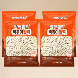 말랑쫀득 떡볶이 밀떡 실온 보관 1.5kg, 4개