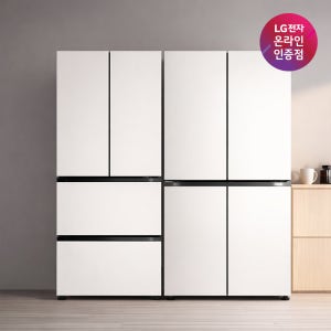 LG 디오스 오브제컬렉션 매직스페이스 냉장고 + LG 디오스 김치톡톡 (T876MEE111 + Z408MEEF23)