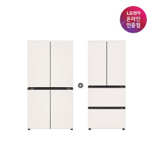 LG 디오스 오브제컬렉션 매직스페이스 냉장고 + LG 디오스 김치톡톡 (T875MEE111 + Z408MEEF23)
