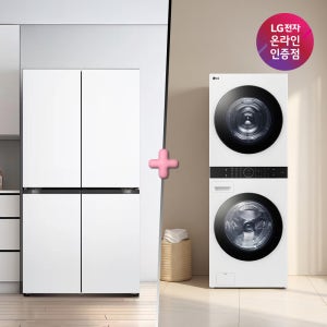LG 디오스 오브제컬렉션 매직스페이스 냉장고+LG 트롬 워시타워 (T876MQQ111 + W2421WAMR)