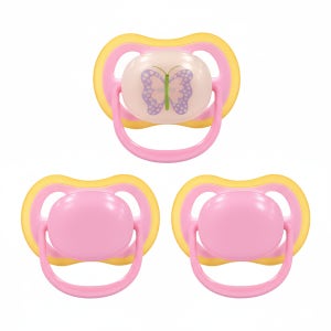 아벤트 나이트 쪽쪽이 노리개 야광 에어 0-6개월 SCF087/30 3개입 핑크나비