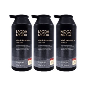 모다모다 제로 그레이 블랙 샴푸 10 300g 3개 탈모 새치 염색