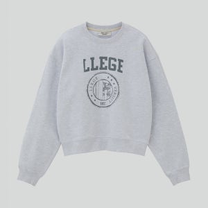 RECTO X BROWN LLEGE 로고 스웻셔츠 (멜란지 그레이)