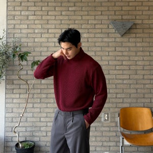 M-3XL 8color 올데이 모크넥 긴팔 니트 포멀 댄디 남자친구 데이트룩 스판