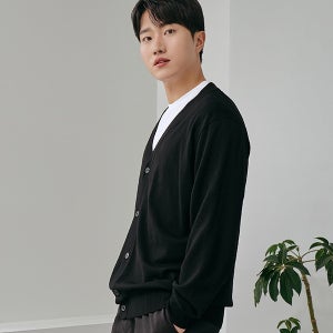 (2color) 남성 와이드라인 솔리드 가디건 (DD-101M-1-2) 조리복가디건 서빙가디건 조리복 식당유니폼 홀서빙복