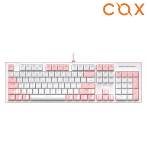 COX CK01V V광축 아이스큐브 키캡 게이밍 키보드 핑크 적축