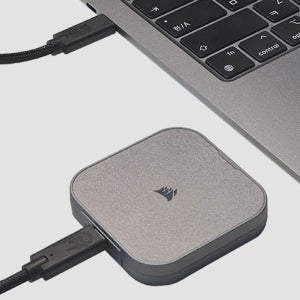 커세어 정품 외장 SSD EX300U 맥세이프 프로레스 USB-C 4TB, 그레이블랙