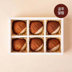 [선물세트] 공주밤 보드레 (마들렌) 50g, 6개입, 1개
