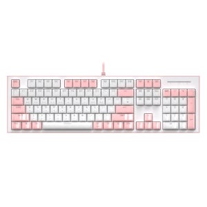 COX CK01V V광축 아이스큐브 키캡 게이밍 키보드 핑크 적축