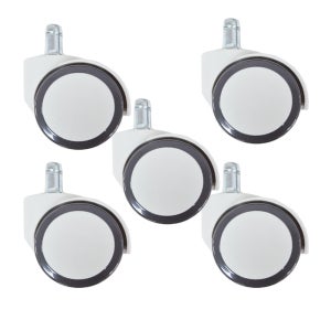 화이트 의자바퀴 우레탄 캐스터 저소음