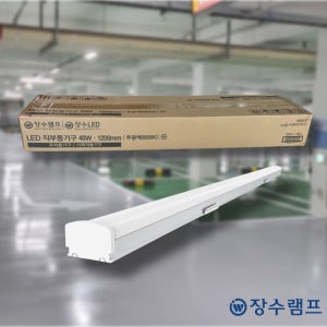 장수램프 LED 직부등기구 1200mm 1BOX 주차장등 창고조명 60W, 주광색(AC)