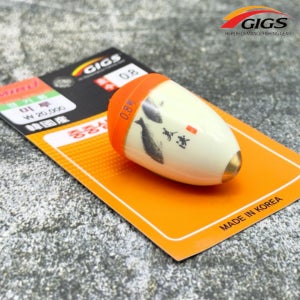 긱스코리아 명품 미루 반유동 오동목 중중심 구멍찌 수제 고감도 바다낚시찌 찌낚시 0.8호