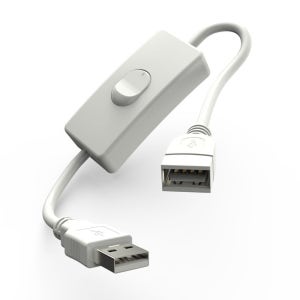 엠비에프 USB 전원 스위치 케이블 연장선 30cm 화이트