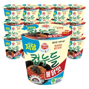 오뚜기 LIGHT&JOY 저당컵누들 불닭맛 컵 42g 15개