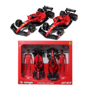 브라고 1:24 페라리 F1 SF23 16번 55번 2개세트 다이캐스트 포뮬러원 모형 장난감