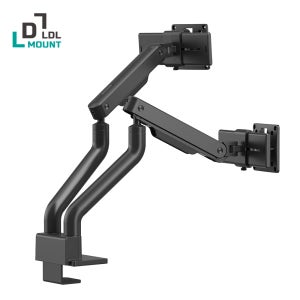 벽면 밀착형 슬라이드 듀얼모니터암 블랙 35 지원