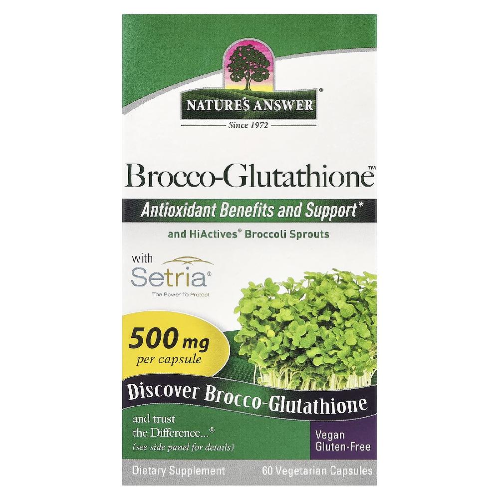 네이처스앤서 <b>글루타치온</b> <b>Brocco</b> Glutathione <b>500mg</b> 브로콜 캡슐 60정