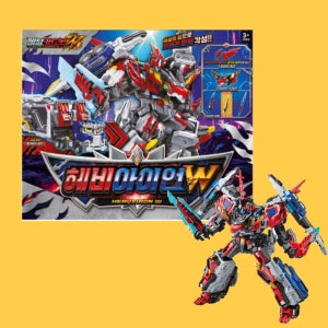 메탈카드봇W 헤비아이언W 중장비 트레일러 대형 변신 합체 로봇 장난감