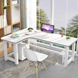 기역자 책상 침실 틈새 컴퓨터용 코너형 모서리 데스크 L형 120x80x75/우