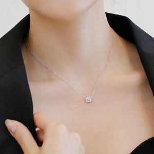 모이사나이트 다이아 목걸이 5부 1캐럿 2캐럿 6프롱 펜던트