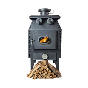 태양 독일산 내열유리 사각난로펀칭 펜션 TP-50 통주물 주물난로