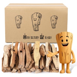 옹잘 장작 화목난로 참나무 캠핑 못난이 땔감 13kg
