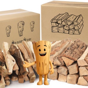 옹잘 장작 화목난로 쪼갬목 참나무 캠핑 못난이 땔감 13kg 20kg