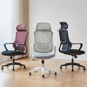 아우스 GS02 메쉬 컴퓨터의자 게이밍 사무용 사무실 공부 학생 책상 의자 헤드형 화이트