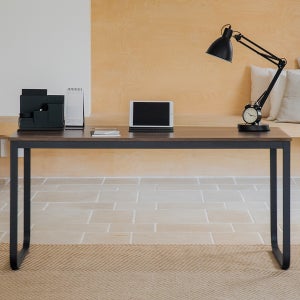 디파인 라이너 철제 일자형 책상 공부 원룸 고등 중학생 데스크 1500, 모던 아카시아