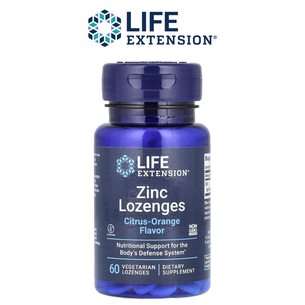 <b>징크 로젠지</b> 시트러스 오렌지 18.75mg 60베지로젠지 라이프 익스텐션