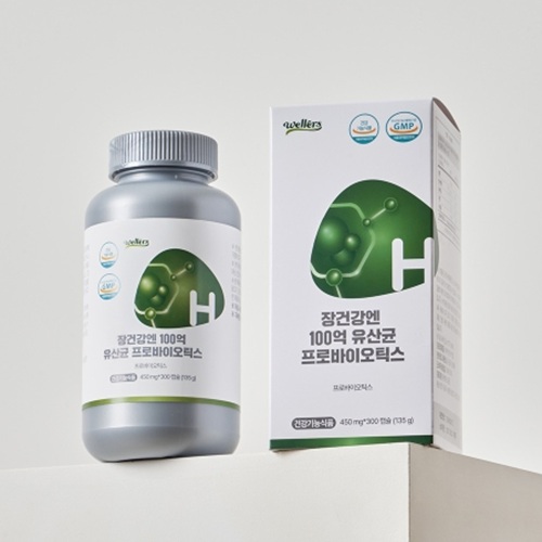웰러스 장건강엔 100억 유산균 프로바이오틱스 450mg 락토바실러스 300캡슐, 1개