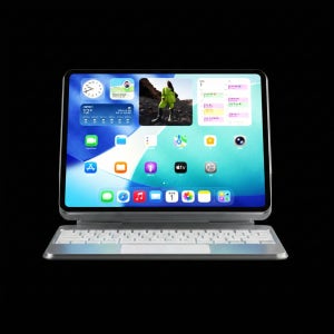 링크로 아이패드 키보드 케이스 매직키보드 구조독 호환 한국어 화이트, 아이패드 프로 33cm(13인치) M4 7세대