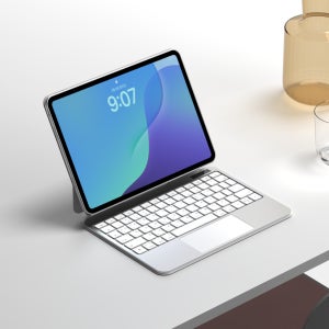 링크로 아이패드 키보드 케이스 매직키보드 구조독 호환 한국어 화이트, 아이패드 프로 28.2cm(11인치) M4 5세대