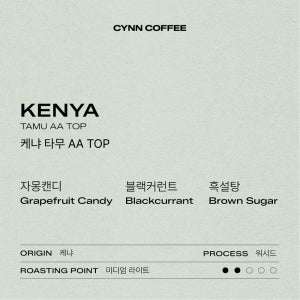 CYNN 케냐 타무 AA TOP 산미있는 스페셜티 커피원두 당일로스팅 홀빈, 1kg, 1개