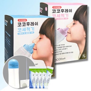 코코후레쉬 코세척기 세트 1개 (거치대 분말 포함) / 코세정 키트 분말 성인 어린이 식염수