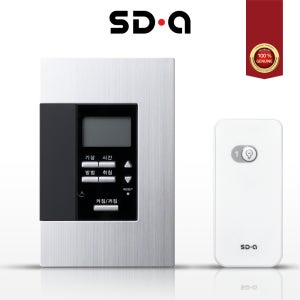 신동아ES 네오티마 실버 1개용 1구 리모컨 전자식 스위치 2선식 타임키퍼(리모컨 포함)