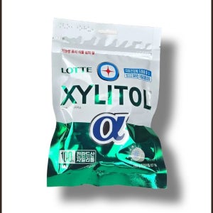 롯데 자일리톨 알파 리필 195g 입냄새 제거 졸음껌 대용량 껌 리필용 (대)